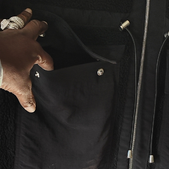 Nomi Black Women Sherpa Jacket size Small Black - Picture 6 of 14